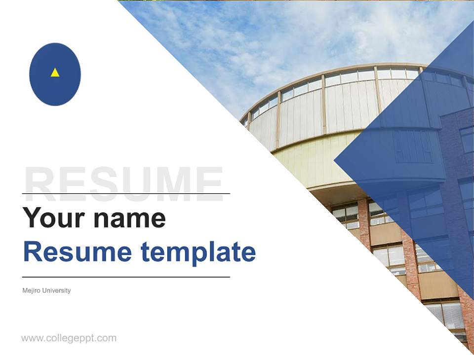 Mejiro University Resume PPT Template4:3 ratio PPT effect preview image5