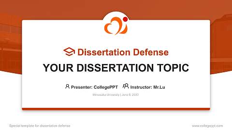 Mimasaka University Graduation Thesis Defense PPT Template