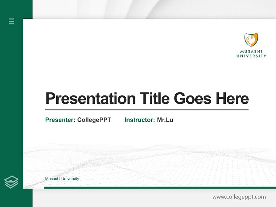 Musashi University Thesis Proposal/Graduation Defense PPT Template4:3 ratio PPT effect preview image5