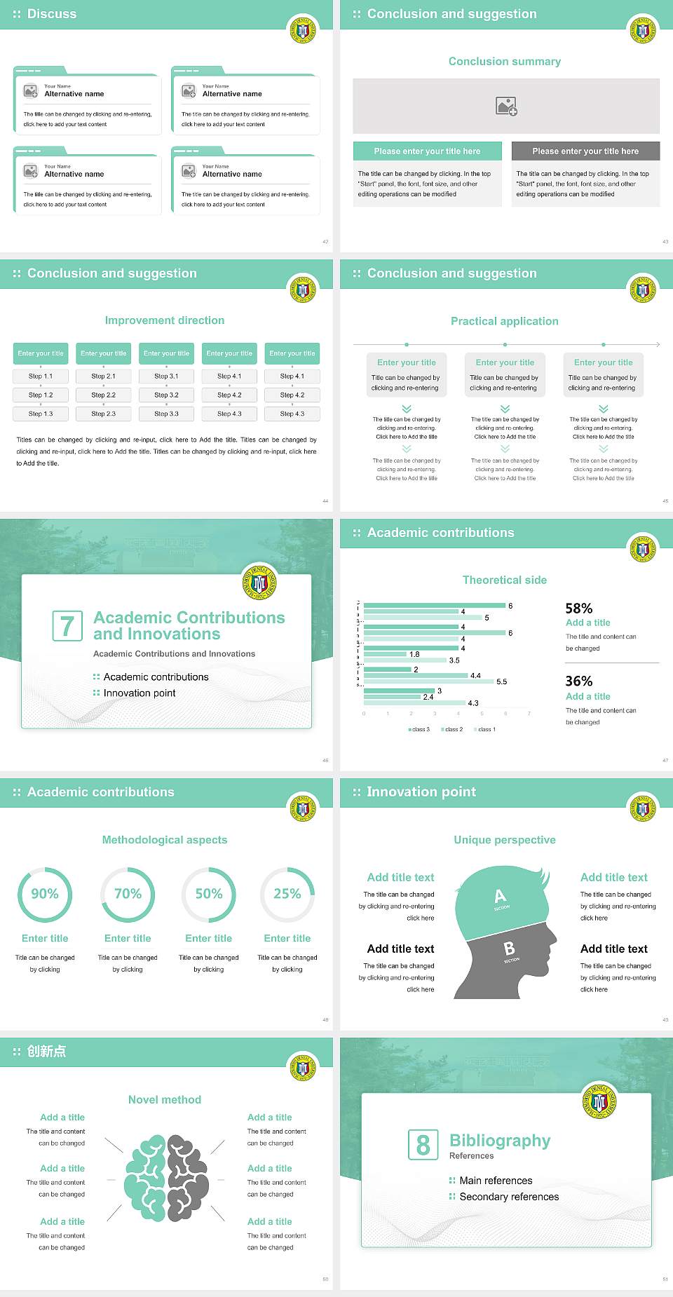 Matsumoto Dental University Graduation Thesis Defense PPT Template4:3 ratio PPT effect preview image6