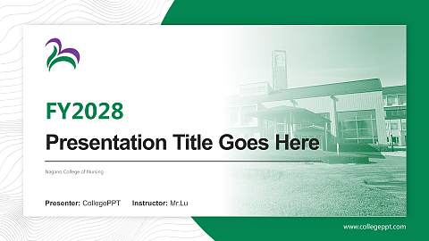 Nagano College of Nursing Academic Presentation/Research Findings Report PPT Template
