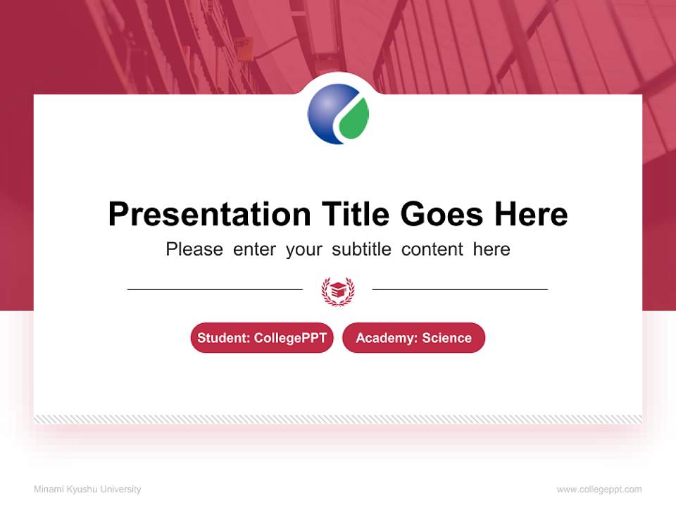 Minami Kyushu University National Scholarship Defense PPT Template4:3 ratio PPT effect preview image4