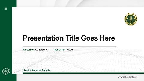 Miyagi University of Education Thesis Proposal/Graduation Defense PPT Template