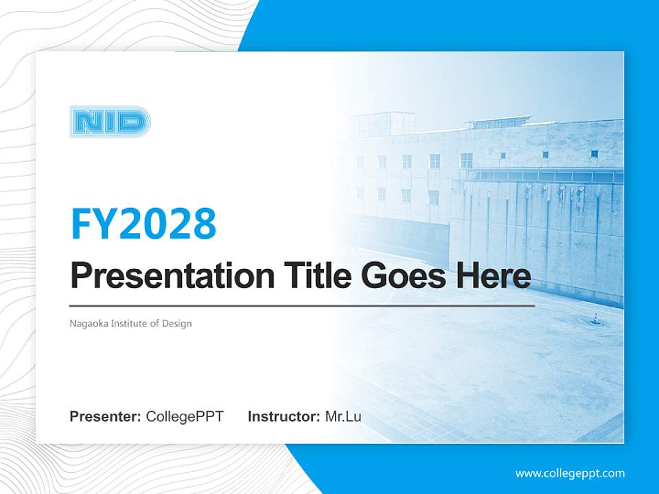 Nagaoka Institute of Design Academic Presentation/Research Findings Report PPT Template4:3 ratio PPT effect preview image5