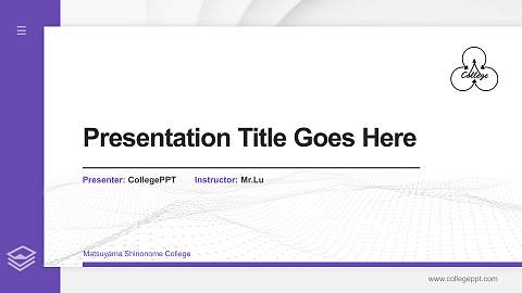 Matsuyama Shinonome College Thesis Proposal/Graduation Defense PPT Template