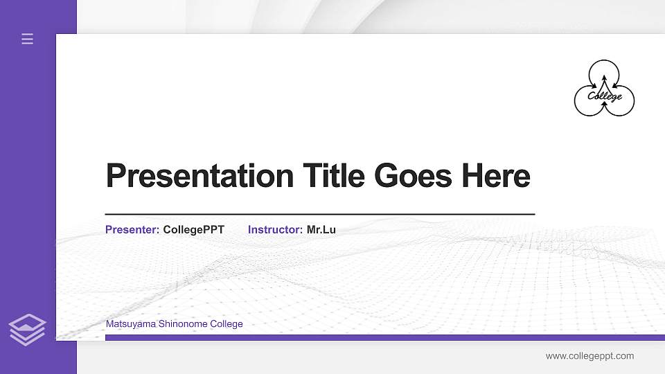 Matsuyama Shinonome College Thesis Proposal/Graduation Defense PPT Template16:9 ratio PPT effect preview image