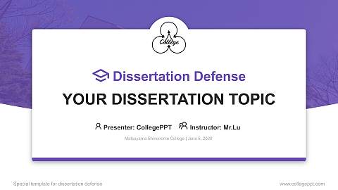 Matsuyama Shinonome College Graduation Thesis Defense PPT Template