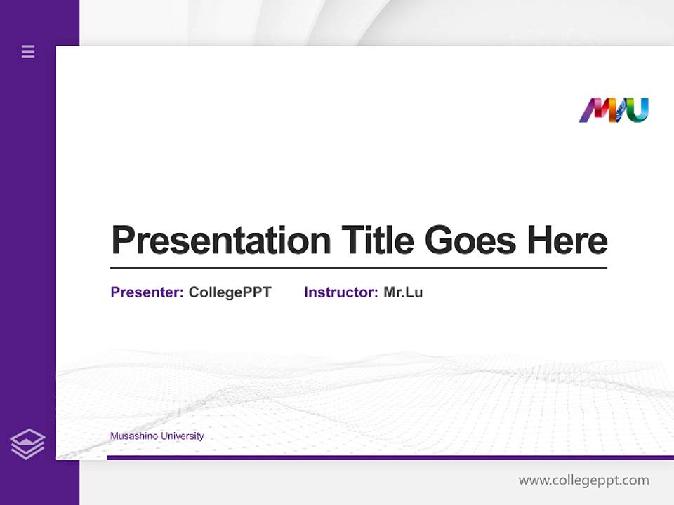 Musashino University Thesis Proposal/Graduation Defense PPT Template4:3 ratio PPT effect preview image5