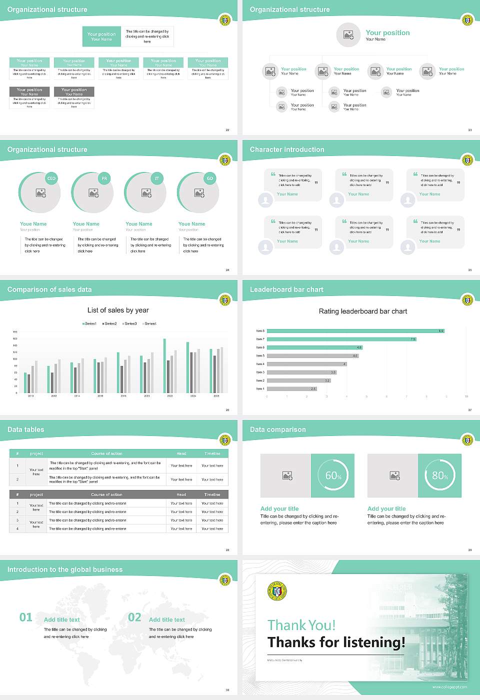 Matsumoto Dental University Academic Presentation/Research Findings Report PPT Template16:9 ratio PPT effect preview image4