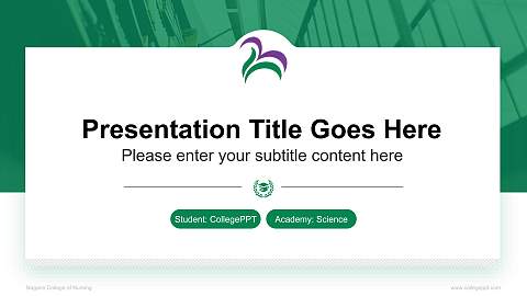 Nagano College of Nursing National Scholarship Defense PPT Template