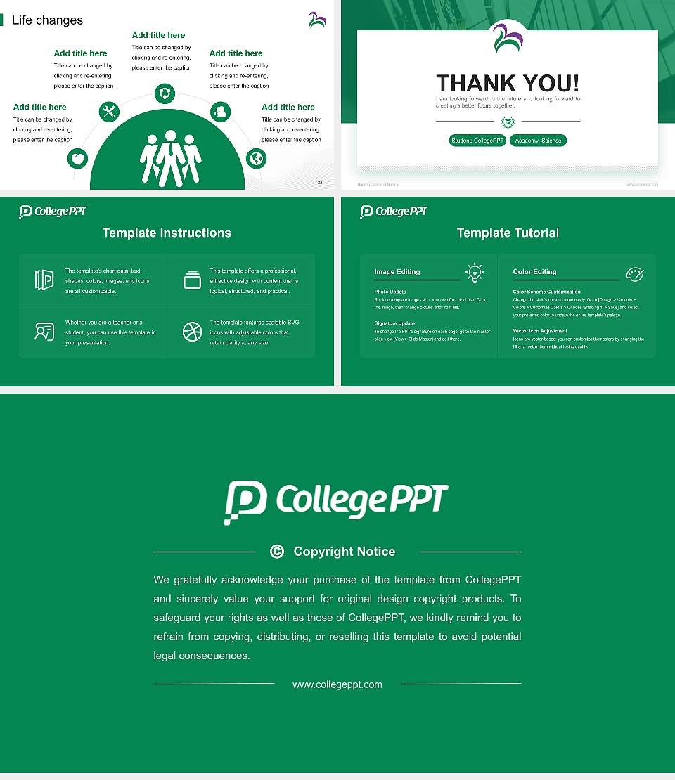 Nagano College of Nursing National Scholarship Defense PPT Template16:9 ratio PPT effect preview image4