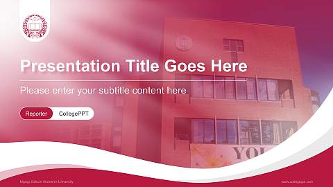 Miyagi Gakuin Women’s University Lecture Sharing and Networking Event PPT Template