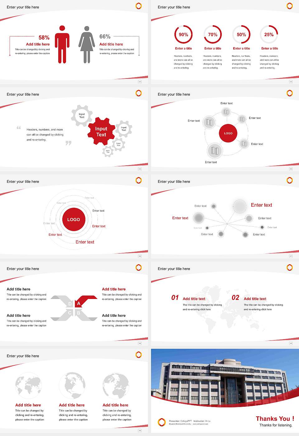 Miyazaki Municipal University Course/Courseware Creation PPT Template16:9 ratio PPT effect preview image4