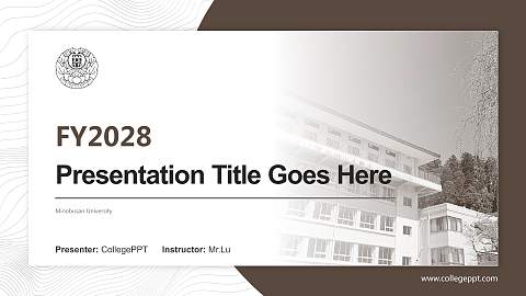 Minobusan University Academic Presentation/Research Findings Report PPT Template