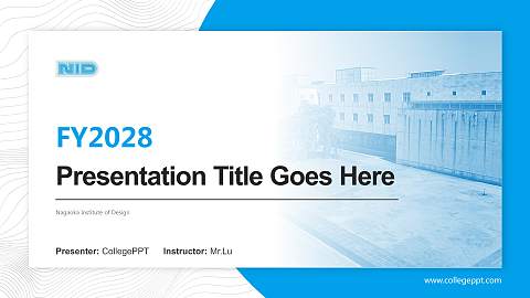 Nagaoka Institute of Design Academic Presentation/Research Findings Report PPT Template