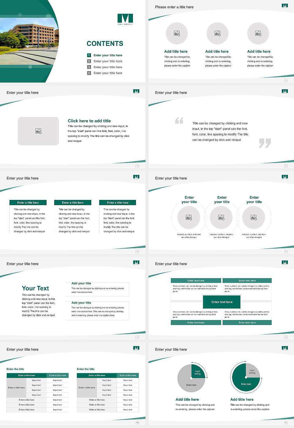 Meikai University Course/Courseware Creation PPT Template16:9 ratio PPT effect preview image2