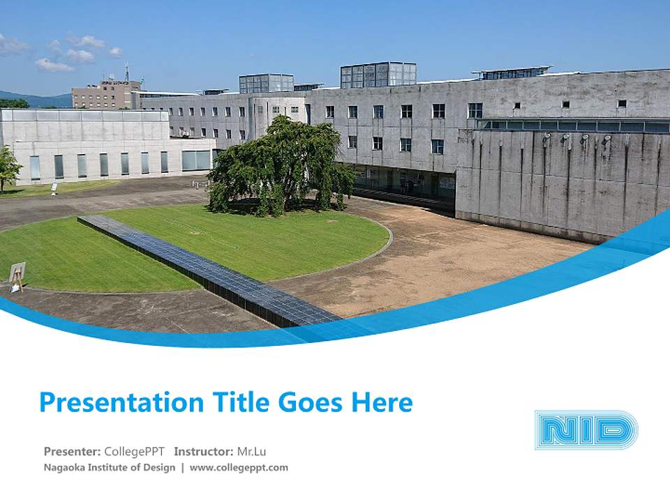 Nagaoka Institute of Design Course/Courseware Creation PPT Template4:3 ratio PPT effect preview image5