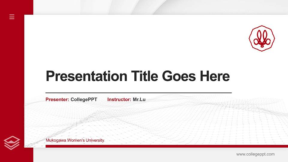 Mukogawa Women’s University Thesis Proposal/Graduation Defense PPT Template16:9 ratio PPT effect preview image