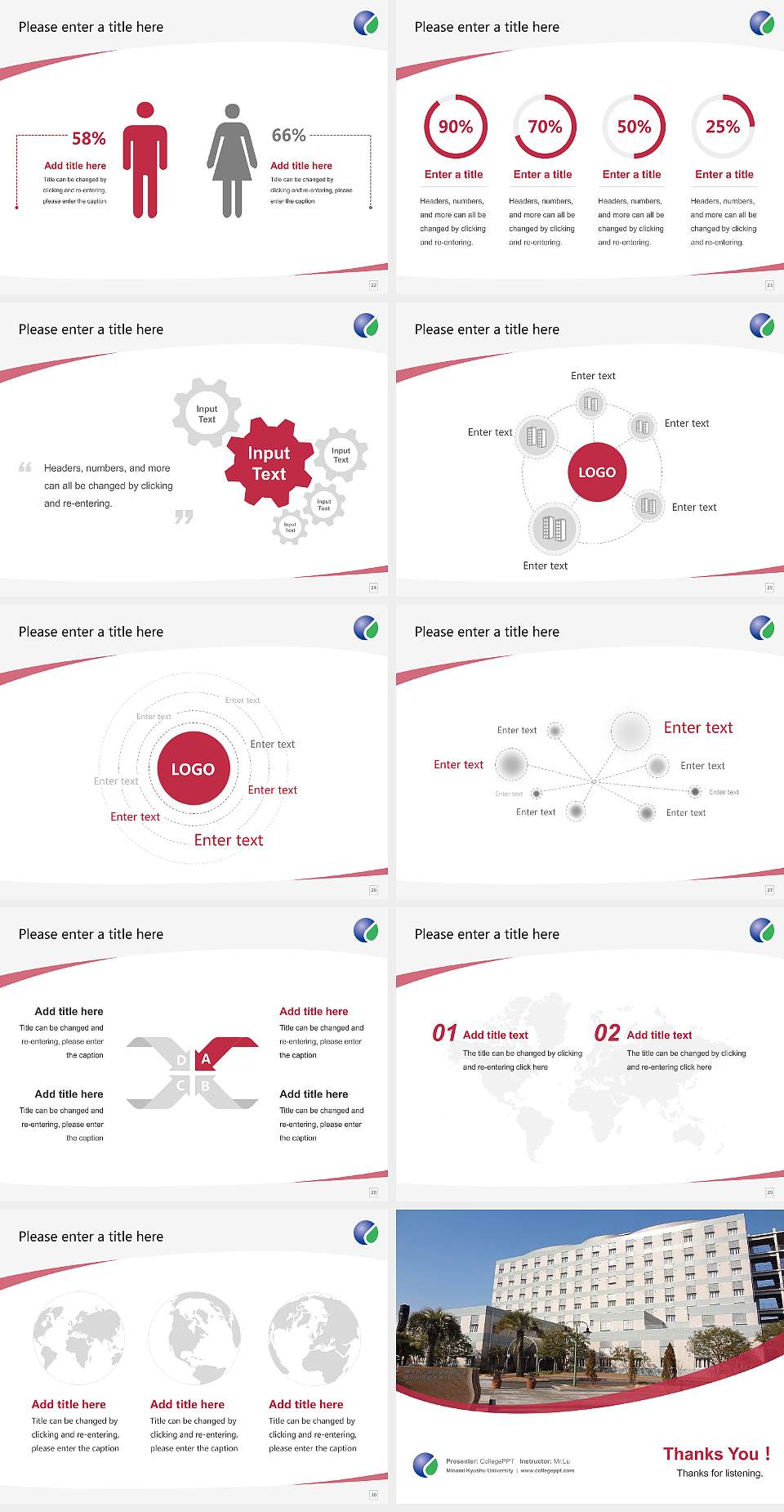 Minami Kyushu University Course/Courseware Creation PPT Template4:3 ratio PPT effect preview image4