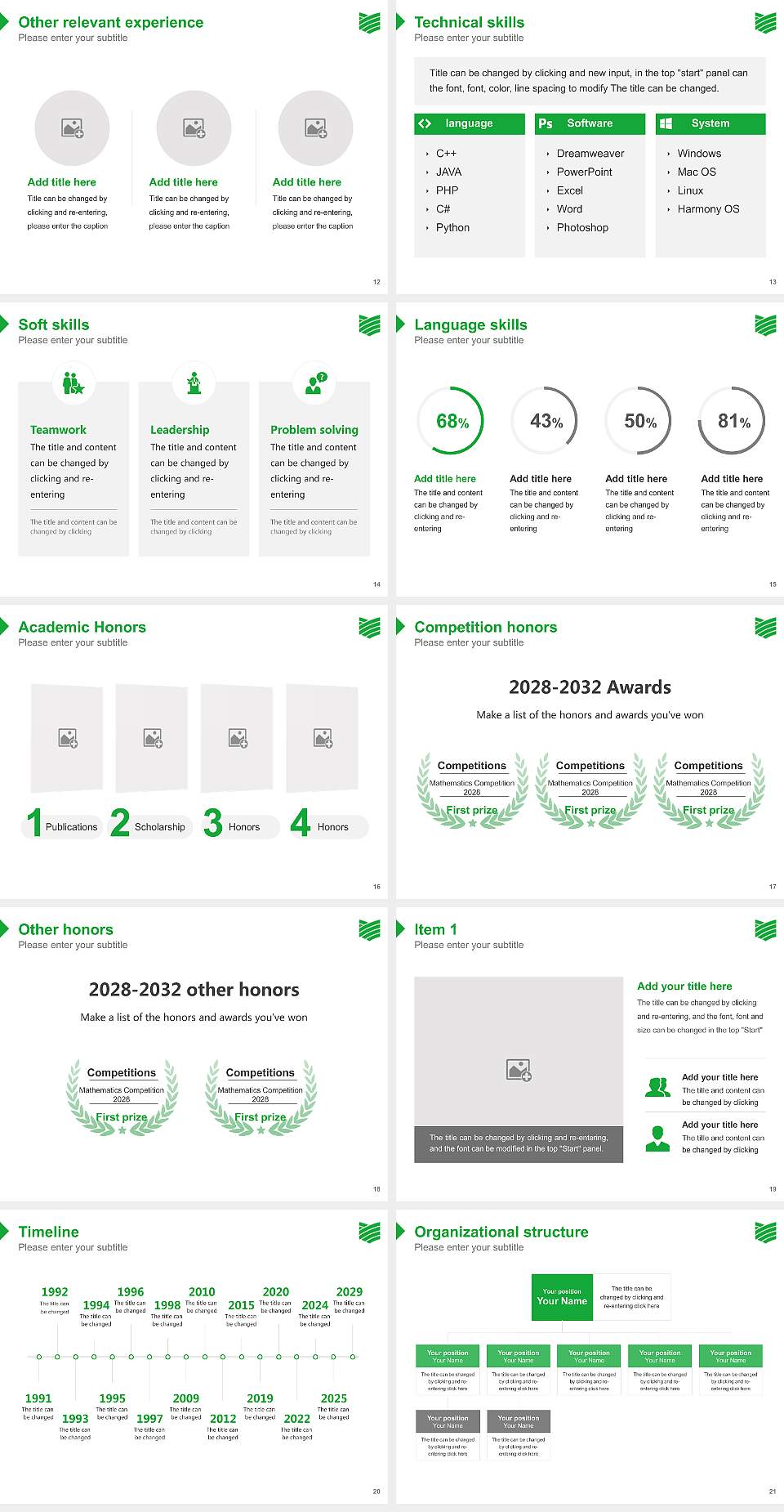 Mie University Resume PPT Template4:3 ratio PPT effect preview image3