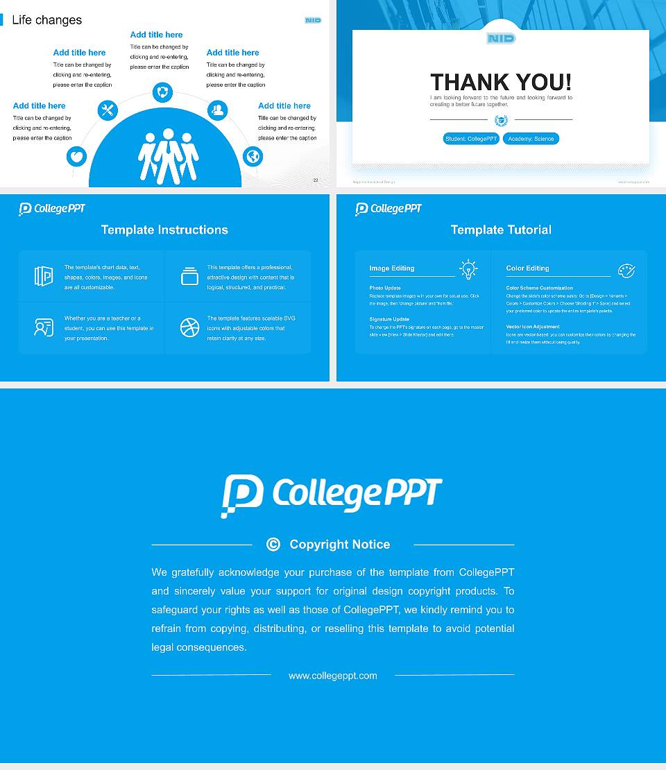 Nagaoka Institute of Design National Scholarship Defense PPT Template16:9 ratio PPT effect preview image4