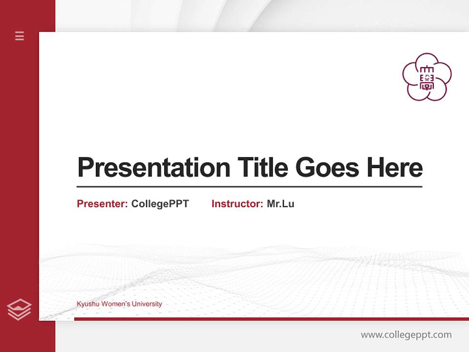 Kyushu Women’s University Thesis Proposal/Graduation Defense PPT Template4:3 ratio PPT effect preview image5