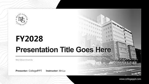 Meiji Gakuin University Academic Presentation/Research Findings Report PPT Template