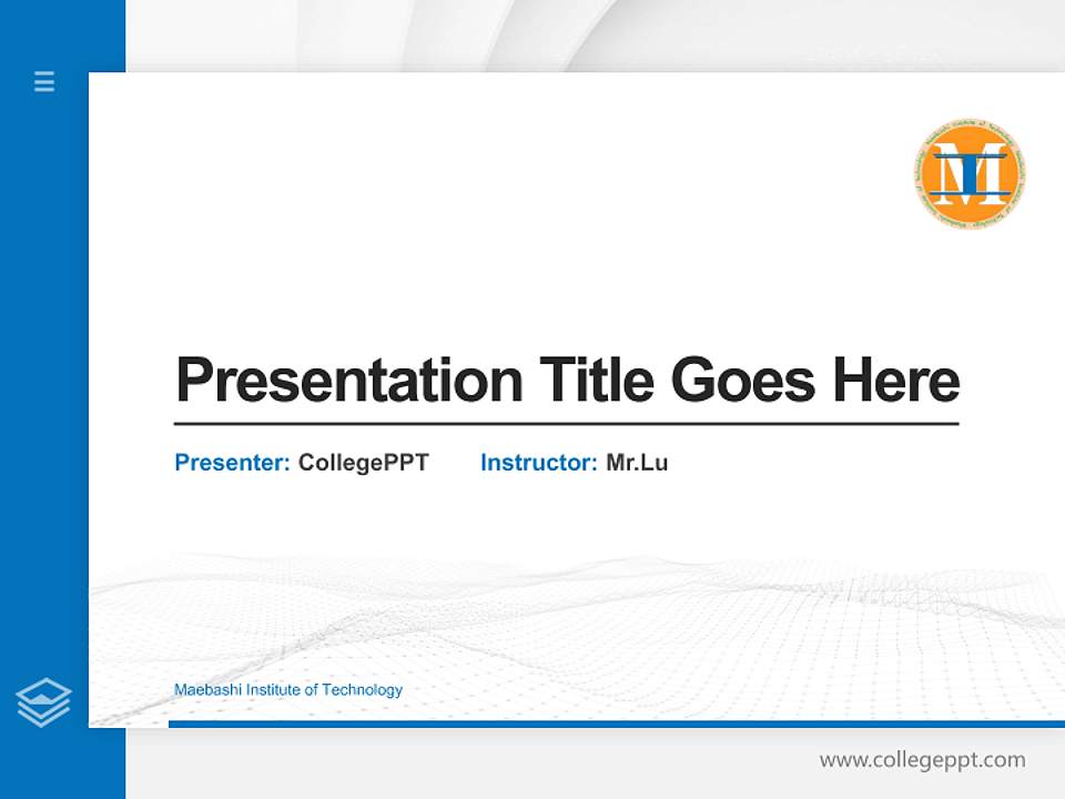 Maebashi Institute of Technology Thesis Proposal/Graduation Defense PPT Template4:3 ratio PPT effect preview image5