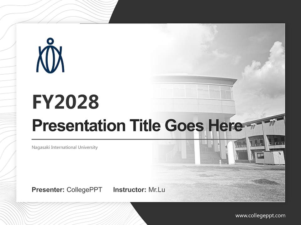 Nagasaki International University Academic Presentation/Research Findings Report PPT Template4:3 ratio PPT effect preview image5