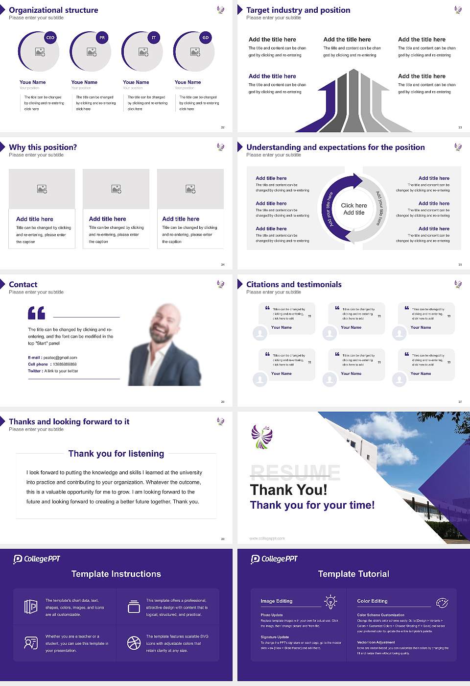 Nagaoka Sutoku University Resume PPT Template16:9 ratio PPT effect preview image4