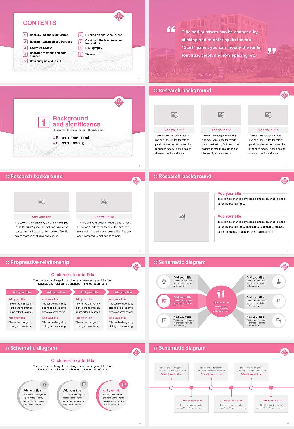 Meio University Graduation Thesis Defense PPT Template16:9 ratio PPT effect preview image2