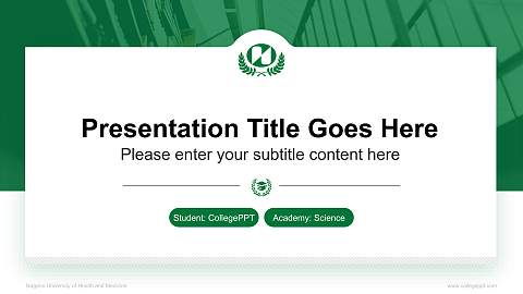 Nagano University of Health and Medicine National Scholarship Defense PPT Template
