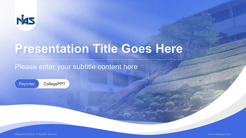 Nagasaki Institute of Applied Science Lecture Sharing and Networking Event PPT Template16:9 ratio PPT effect preview image