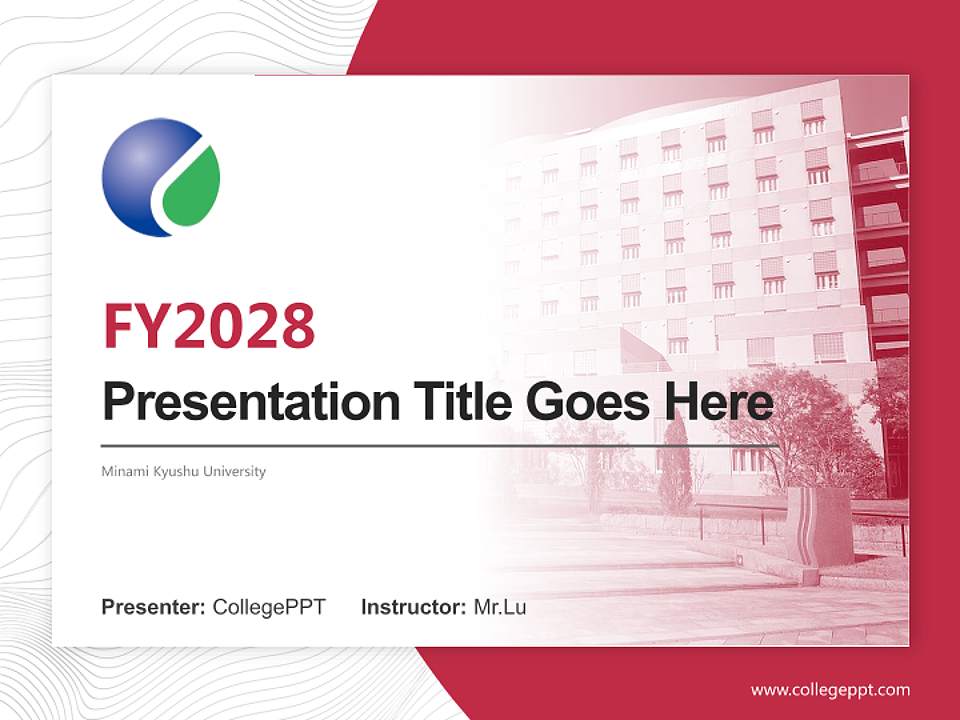 Minami Kyushu University Academic Presentation/Research Findings Report PPT Template4:3 ratio PPT effect preview image5