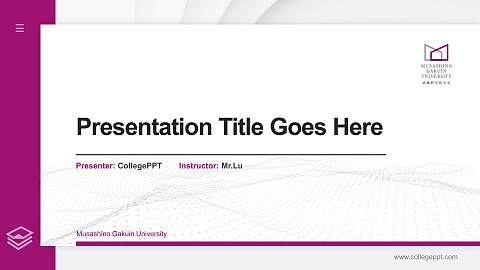 Musashino Gakuin University Thesis Proposal/Graduation Defense PPT Template