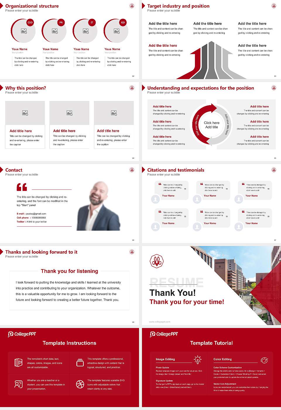 Mukogawa Women’s University Resume PPT Template16:9 ratio PPT effect preview image4