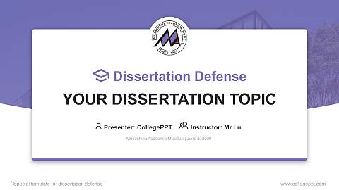 Musashino Academia Musicae Graduation Thesis Defense PPT Template