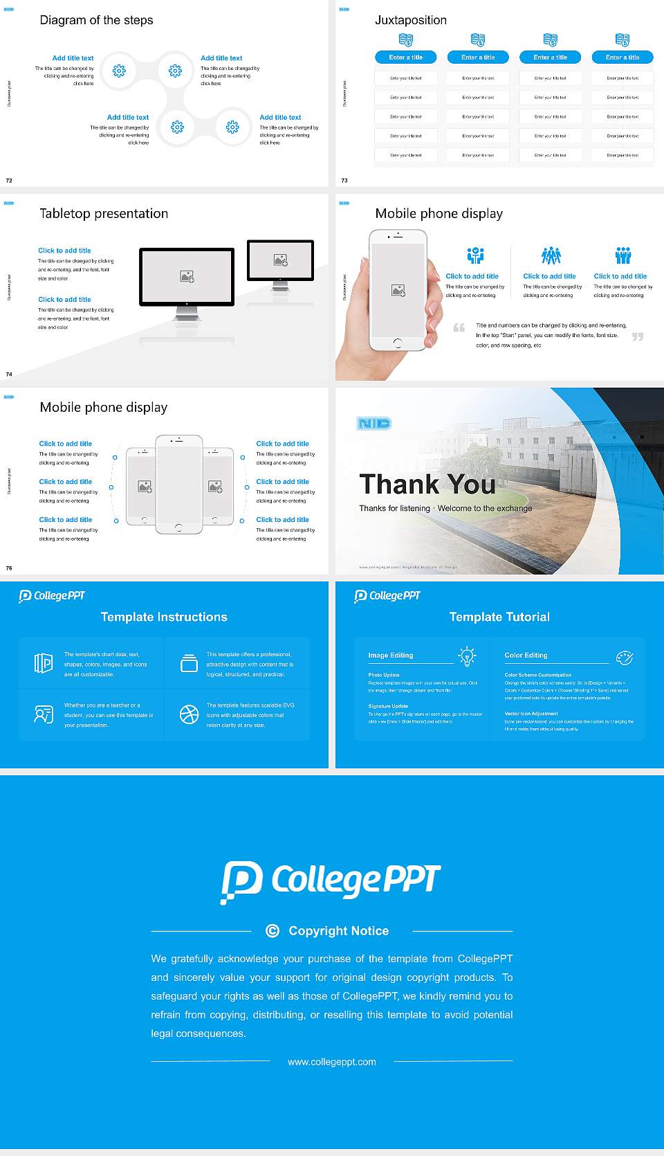 Nagaoka Institute of Design Competition/Entrepreneurship Contest PPT Template16:9 ratio PPT effect preview image9