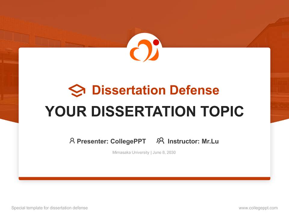 Mimasaka University Graduation Thesis Defense PPT Template4:3 ratio PPT effect preview image7