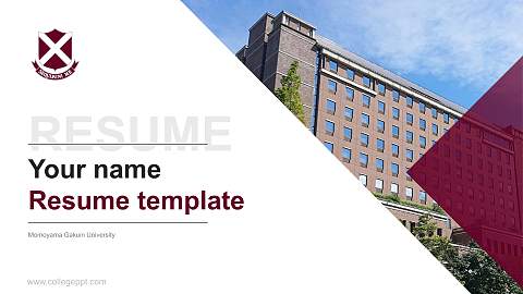 Momoyama Gakuin University Resume PPT Template