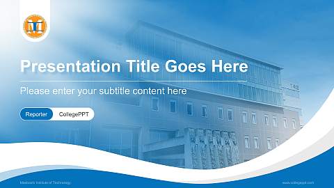 Maebashi Institute of Technology Lecture Sharing and Networking Event PPT Template