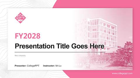 Meio University Academic Presentation/Research Findings Report PPT Template