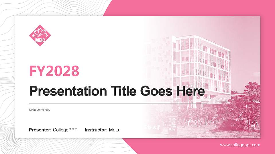 Meio University Academic Presentation/Research Findings Report PPT Template16:9 ratio PPT effect preview image1