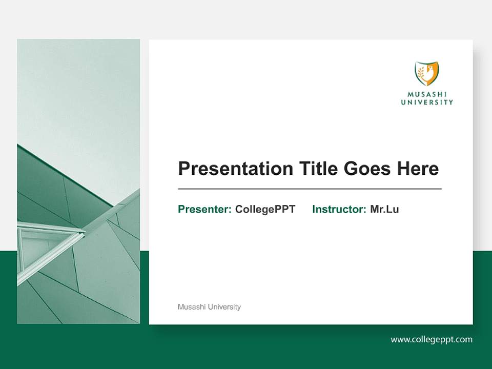 Musashi University General Purpose PPT Template4:3 ratio PPT effect preview image6