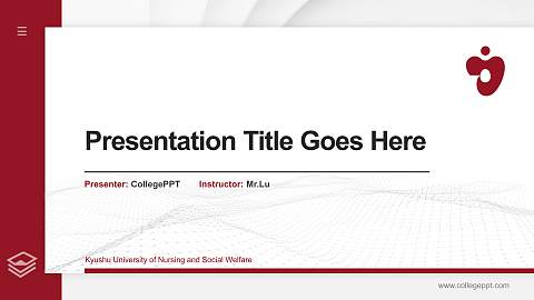 Kyushu University of Nursing and Social Welfare Thesis Proposal/Graduation Defense PPT Template