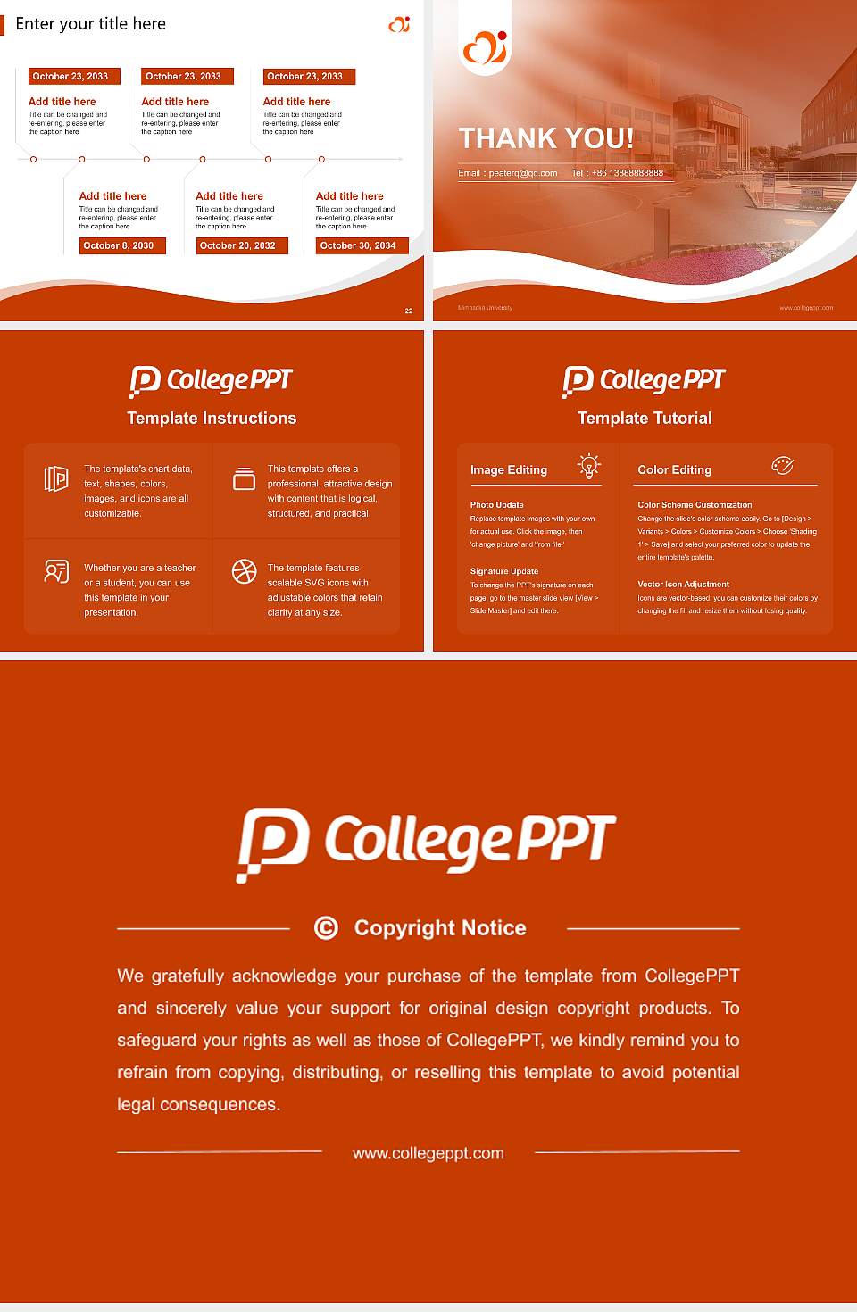 Mimasaka University Lecture Sharing and Networking Event PPT Template4:3 ratio PPT effect preview image4