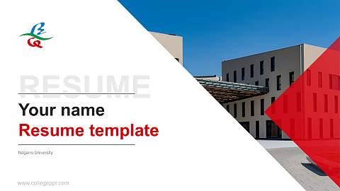 Nagano University Resume PPT Template