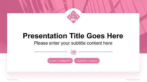 Meio University National Scholarship Defense PPT Template