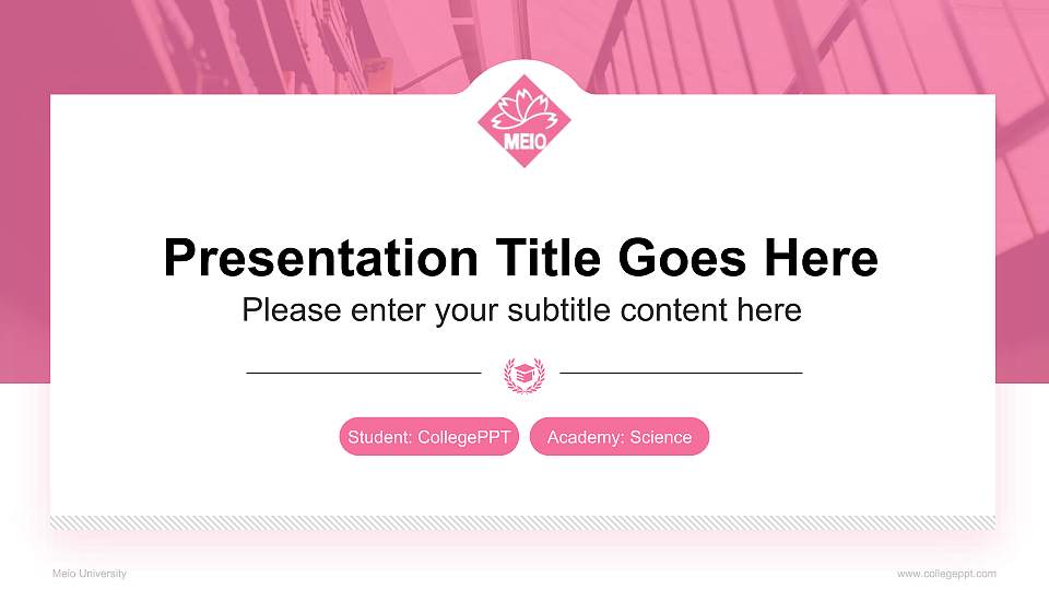 Meio University National Scholarship Defense PPT Template16:9 ratio PPT effect preview image