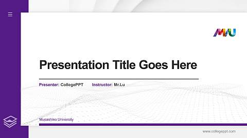 Musashino University Thesis Proposal/Graduation Defense PPT Template